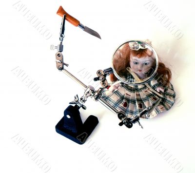 Doll and knife