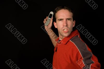 Man Throwing Cellphone