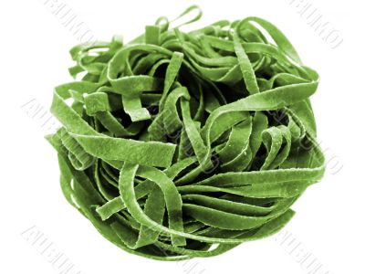 Spinach fettuccine pasta