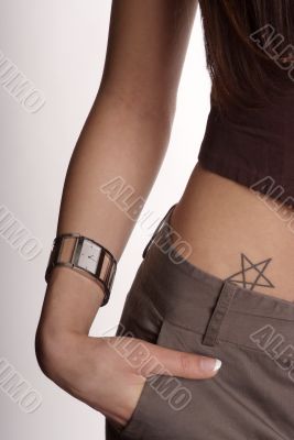 hand in trouser pocket