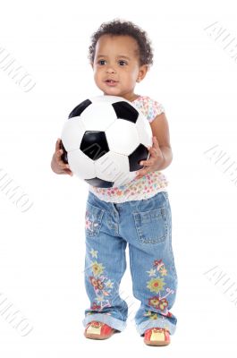 Baby with soccer ball