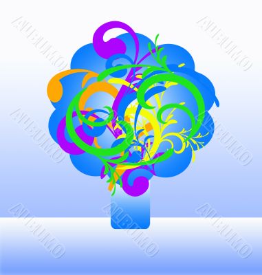 stylized abstract tree