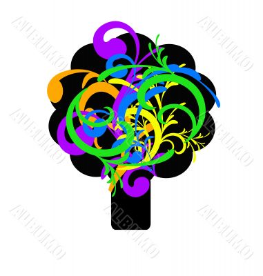 stylized abstract tree