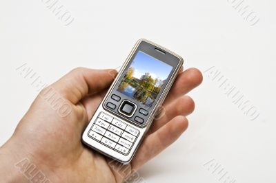 Mobile on a hand