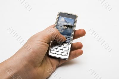Mobile on a hand