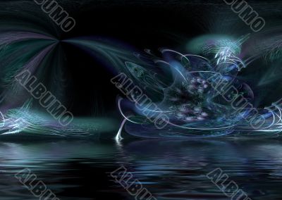 Dark-blue beach
