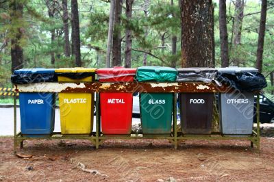 trash bins