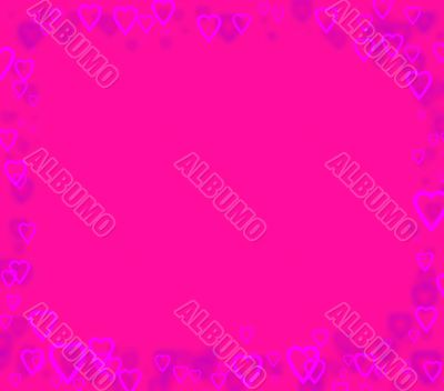 Pink border with hearts
