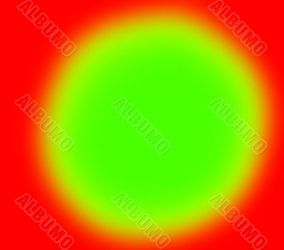 Green spot on red