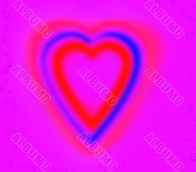 Pink and blue hearts