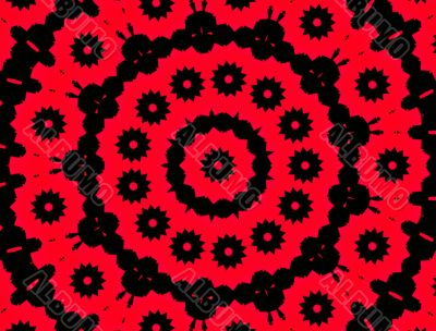 red and black doyly