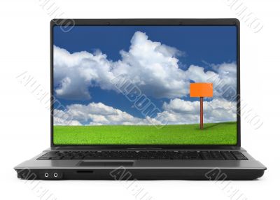 notebook with landscape