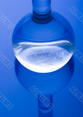 Blue chemistry vials