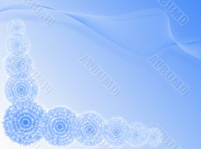 Blue flowers backdrop