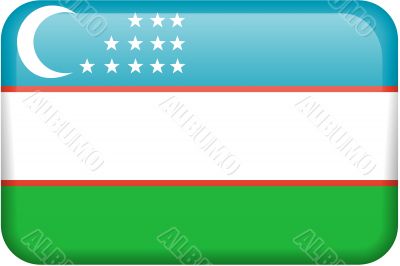Uzbekistan Flag Button