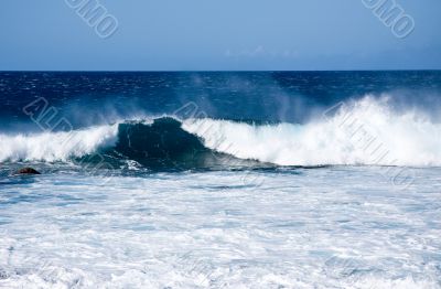 Crashing Waves off the coast of Hawaii