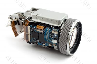 disassembled camera
