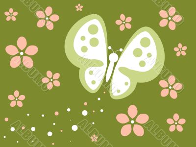 Grungy Retro Butterfly