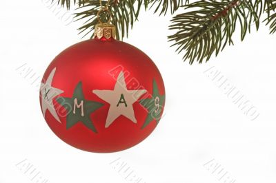 Red christmas tree ball