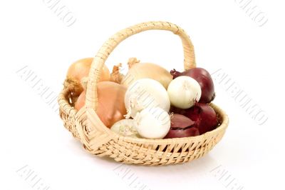 Onions in a basket