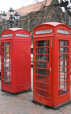 Two Red Phone Boxes