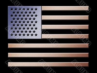 Metal American flag