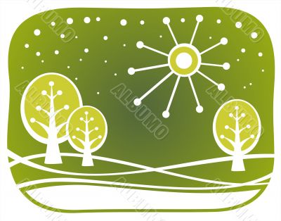 ornate spring forest