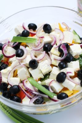 Multi-coloured vegetables for salad