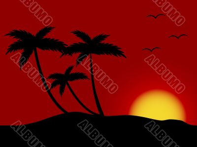 Sunset on the beach