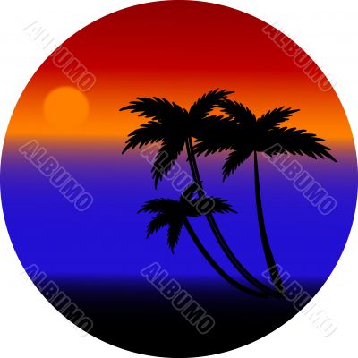 Sunset on the beach