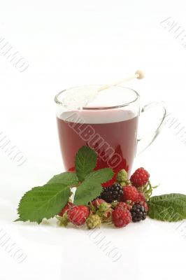 Glass of fruit tea