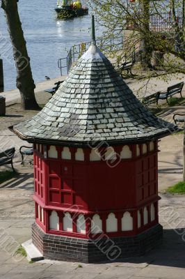 Closed Ice Cream Kiosk in Winter