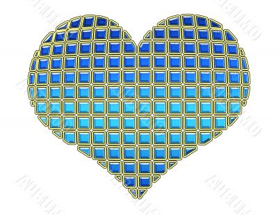 Blue Diamond Heart