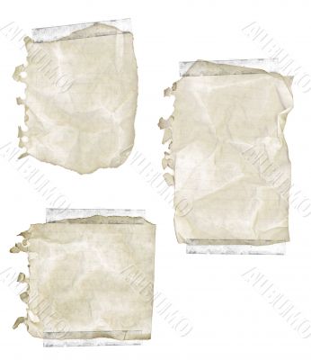 Ripped Old Notepad Paper with Tape