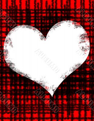 Grunge heart on a grunge background