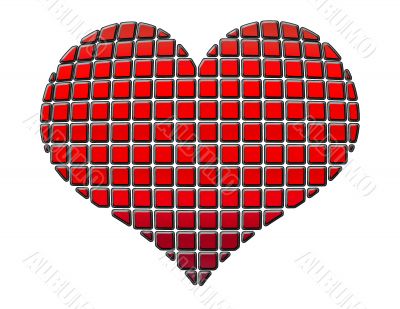 Heart in Red and Black