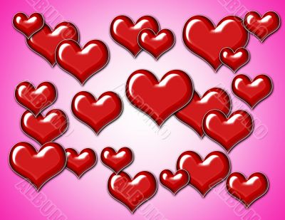 Hearts on Pink