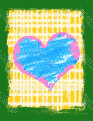 Grunge heart on a grunge background