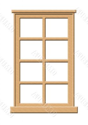 Wood Window Illustration
