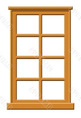 Wood Window Illustration