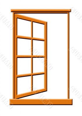 Wood Window Illustration