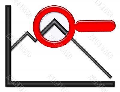 Graph with Magnifying Glass