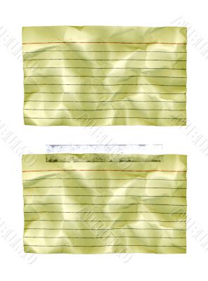 Old Wrinkled Index Cards