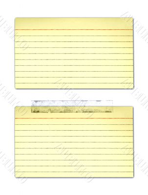 Old Yellowed Index Cards