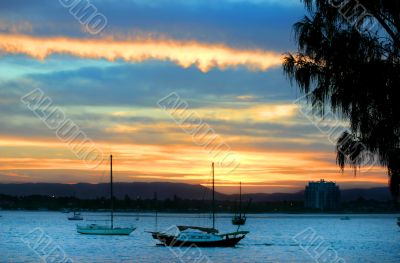 Orange And Blue Sunset