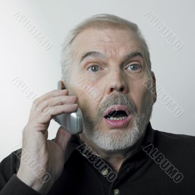 Desperate man on phone