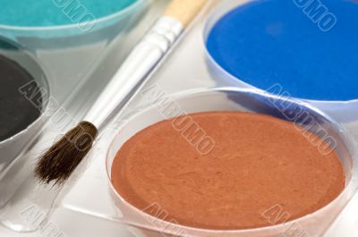 Set of water-colour macro