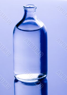 Blue chemistry vials