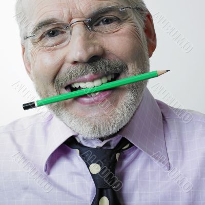 Man and pencil