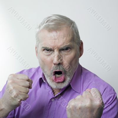 Angry senior man